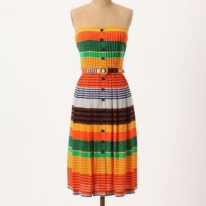 Anthropolgie Tracy Reese Strapless Striped Dress